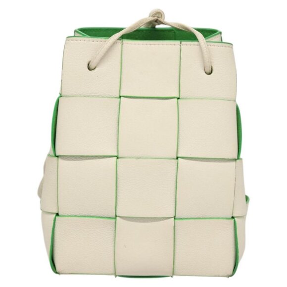 BOTTEGA VENETA MAXI INTRECCIATO Parakeet Small Cassette Bag Leather Auth - Picture 2 of 16